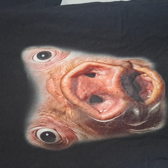 Funny Surprised Pig Face Meme Big Roll Hog Piggy Face T-Shirt Sz XS New - Picture 3 of 5